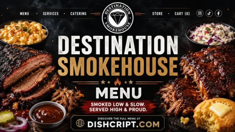 Destination Smokehouse menu
