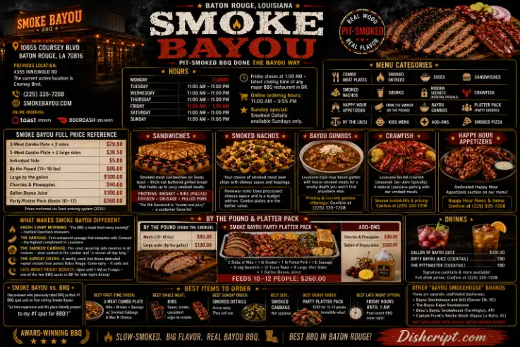 Smoke Bayou Best BBQ Plates, Smoked Oxtails & Price Guide