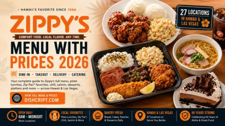 Zippy's menu with prices