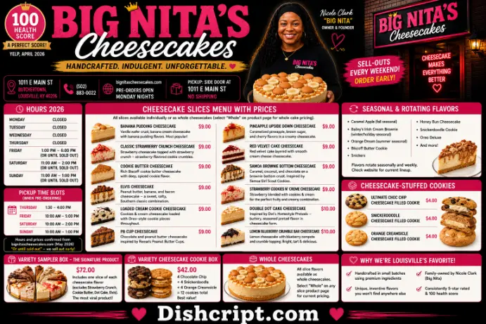 Big Nita's Cheesecakes Seasonal Flavors, Stuffed Cookies and Sampler Boxes