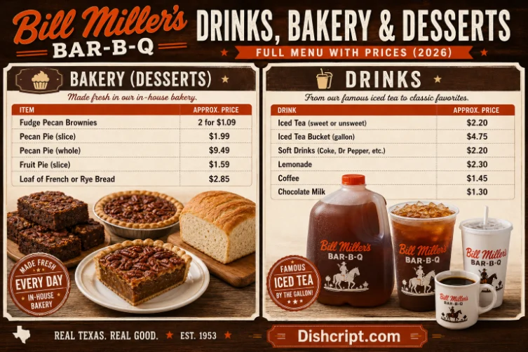 Bill Miller Drinks Bakery and Desserts