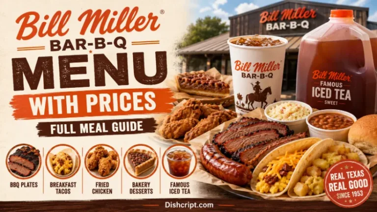Bill Miller Menu With Prices