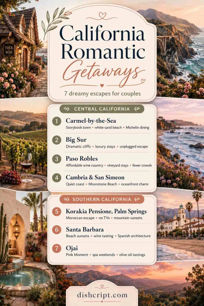 Central California Romantic Getaways