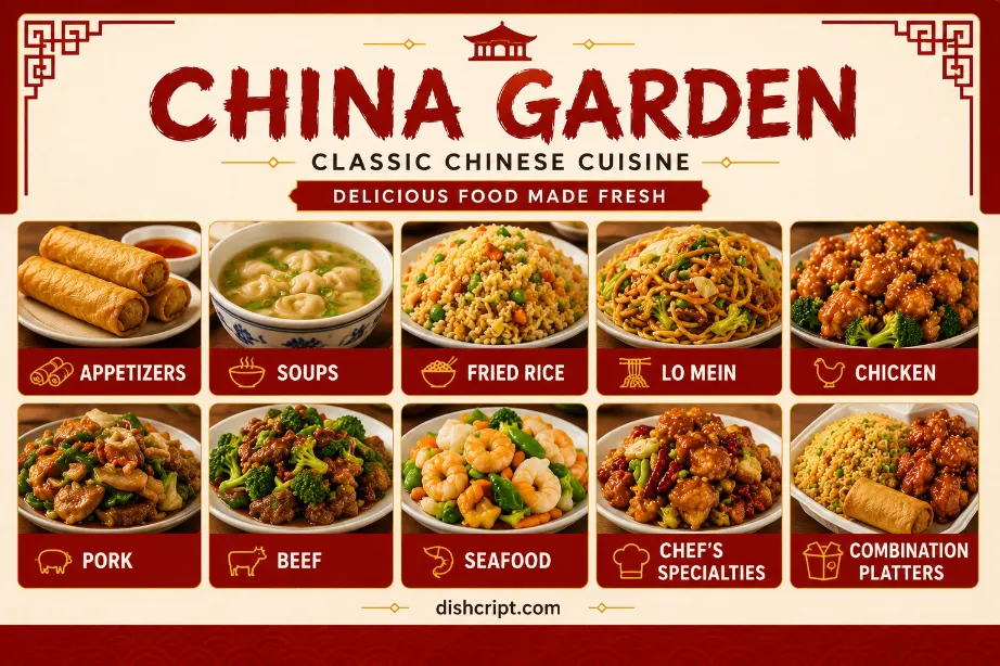 China Garden Menu Categories