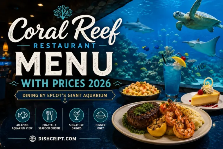 Coral Reef Restaurant Menu With Prices