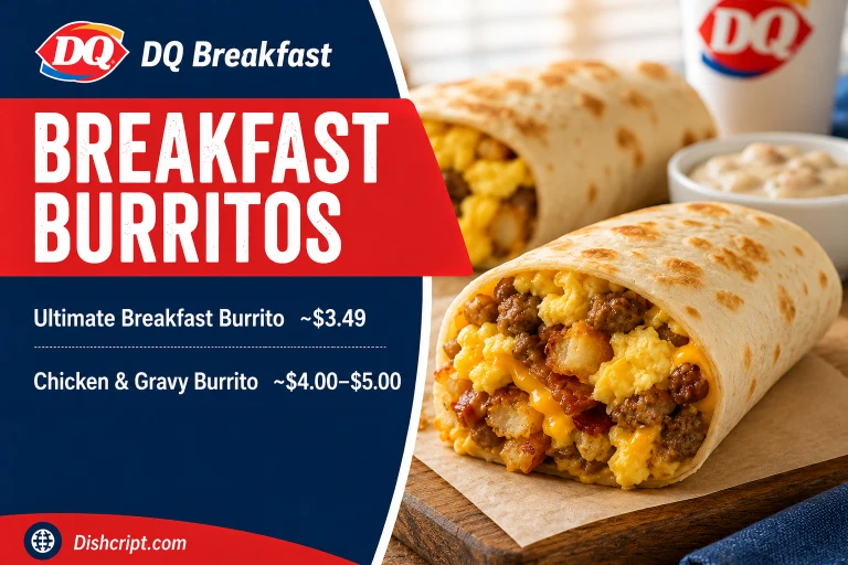 DQ Breakfast Burritos Menu