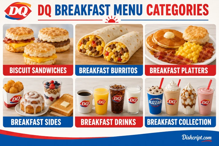 DQ Breakfast Menu Categories