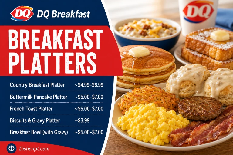 DQ Breakfast Platters Menu
