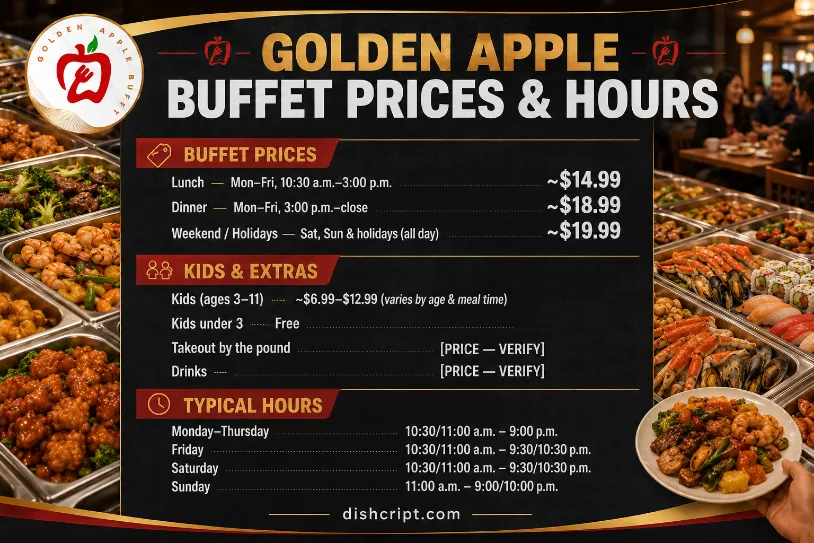 Golden Apple Buffet Prices and Hours