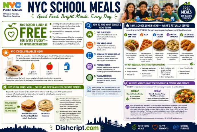NYC School Breakfast Menu & Plant-Based Options