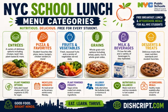 NYC School Lunch Menu Categories