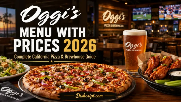 Oggi's Menu with prices
