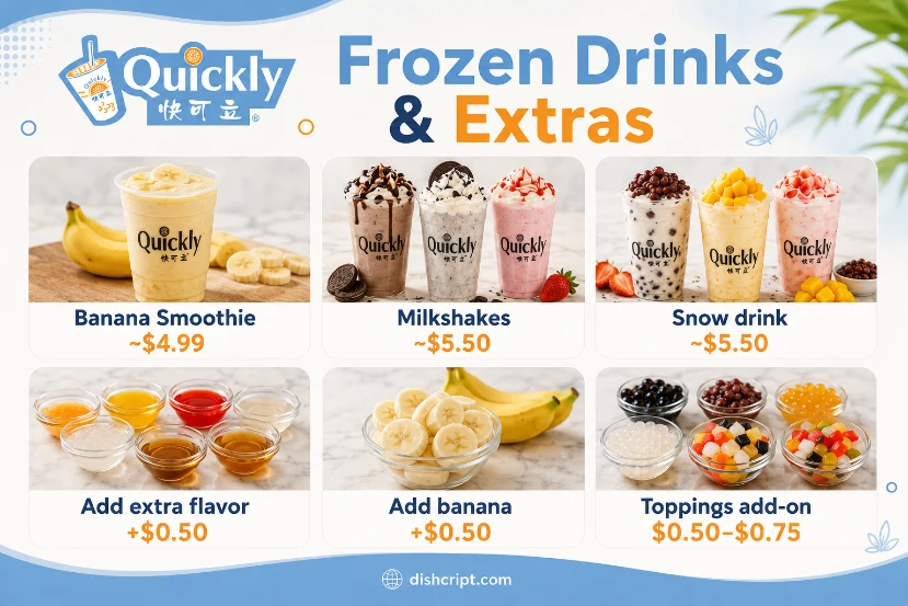 Quickly Popular Drinks Menu