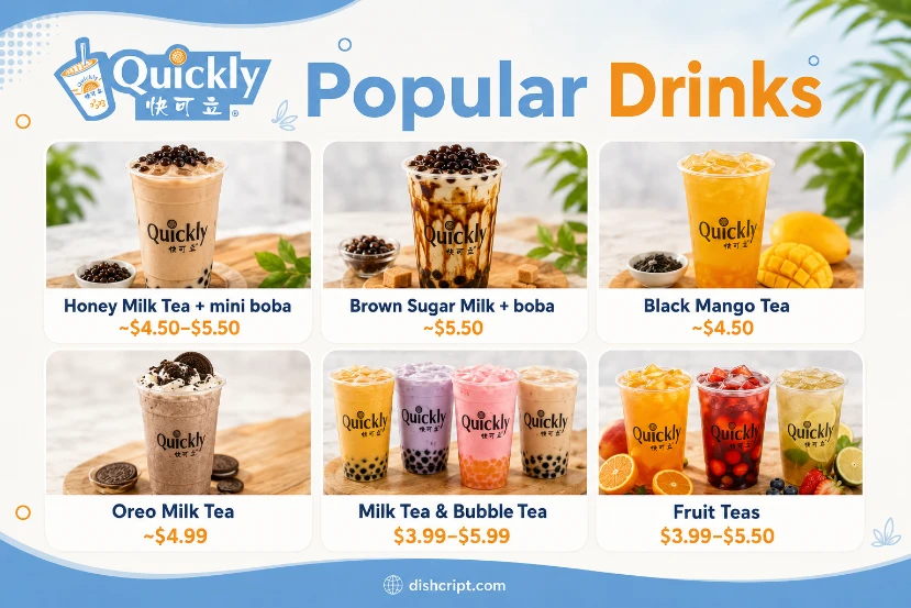 Quickly Popular Drinks Menu