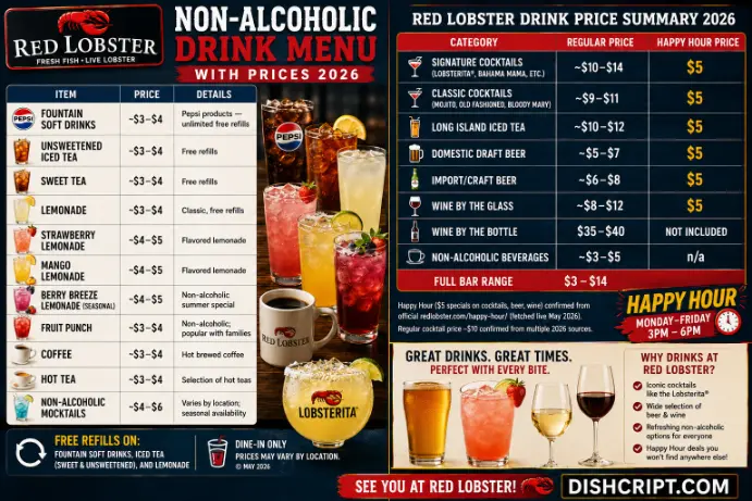Red Lobster Non-Alcoholic Drinks