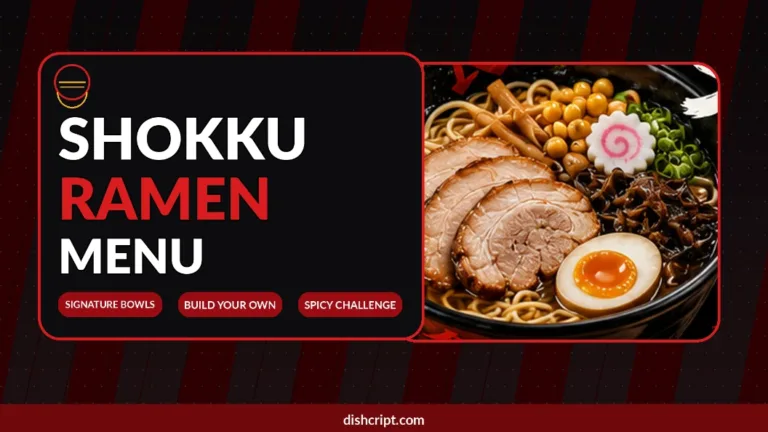 Shokku Ramen Menu With Prices