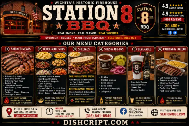 Station 8 BBQ Menu Categories