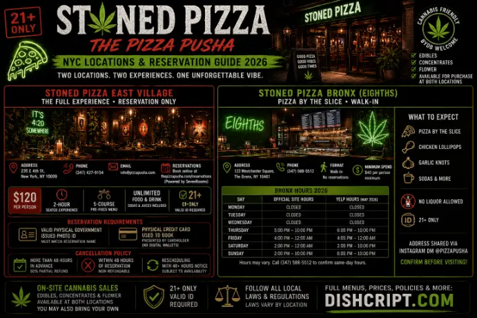 Stoned Pizza NYC Locations and Reservation Guide