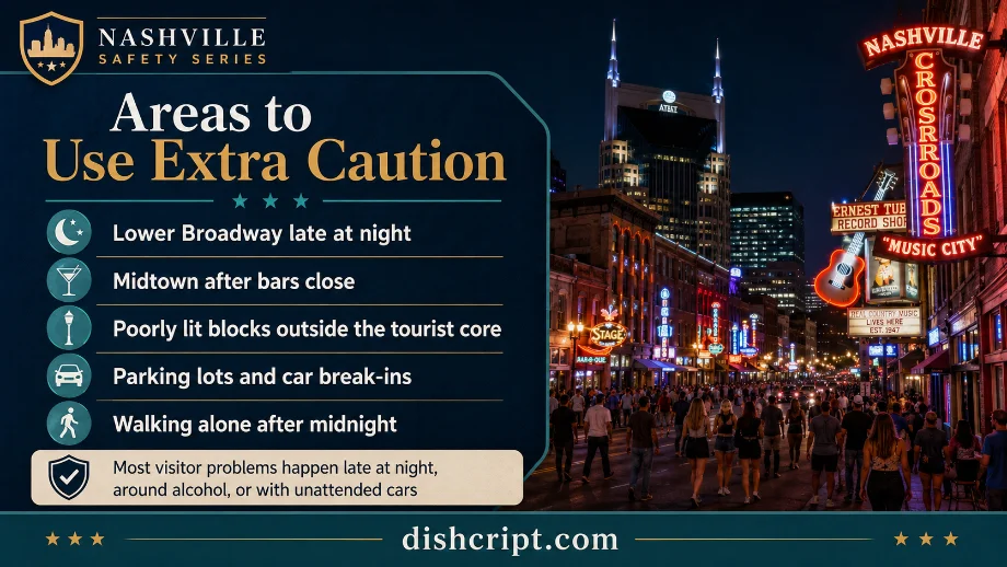 Nashville areas to use extra caution.