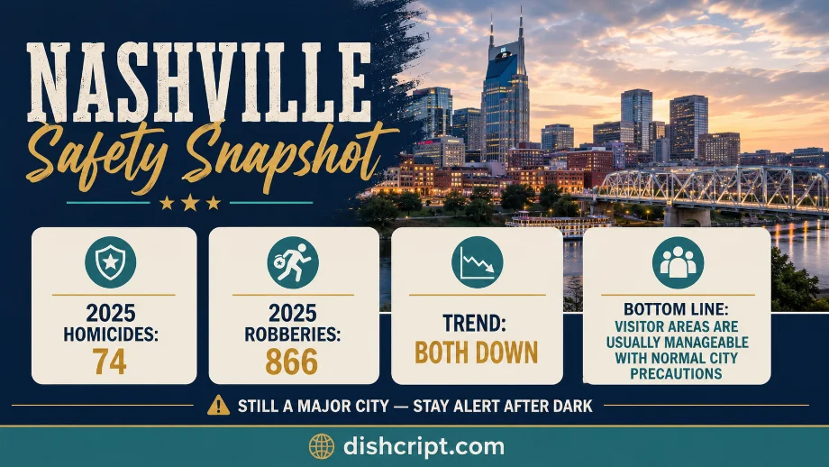 Nashville Safety Snapshot 2026 data banner.