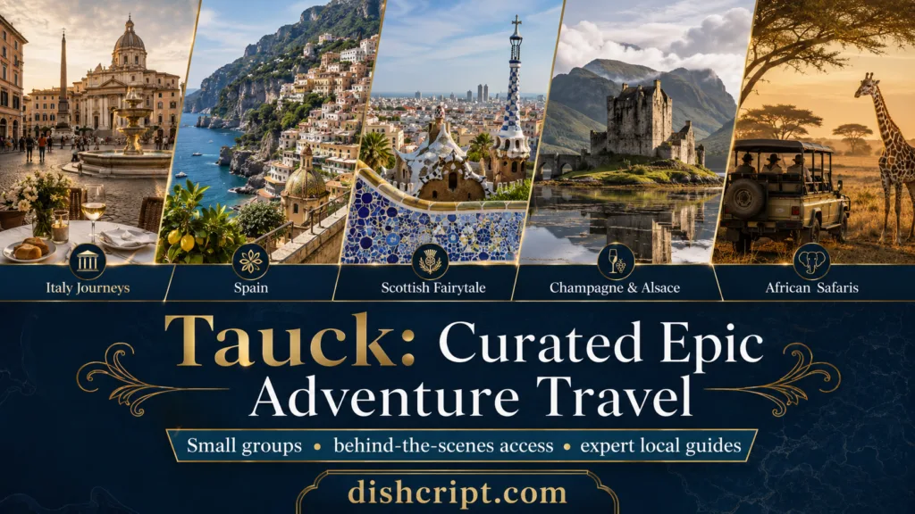 Tauck curated epic adventure travel banner.