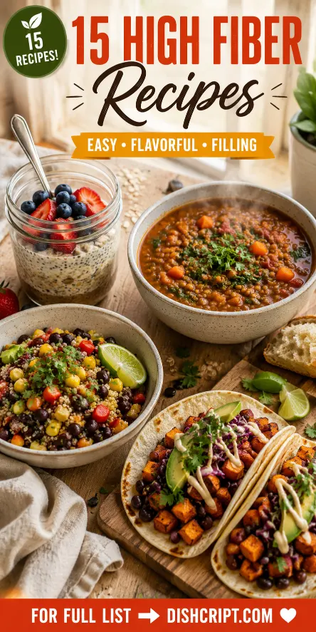 15 Flavorful High Fiber Recipes