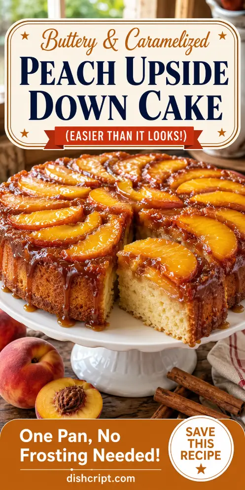 Buttery Peach Upside Down Cake