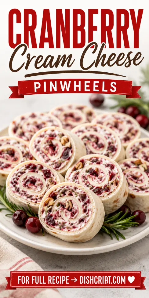 Cranberry Cream Cheese Pinwheels