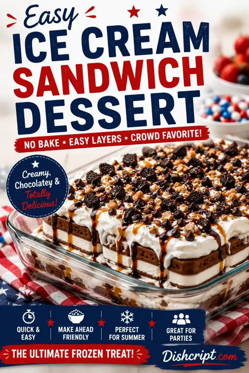 Easy Ice Cream Sandwich Dessert