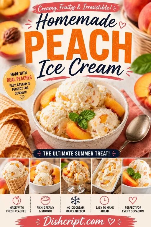Homemade Peach Ice Cream