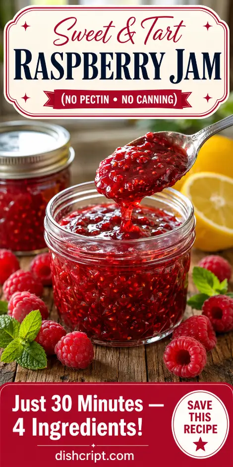 Sweet And Tart Raspberry Jam