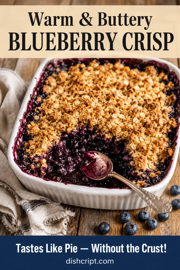 Warm And Buttery Blueberry Crisp