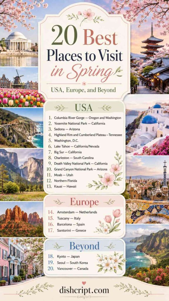 20 Best Places to Visit in Spring
