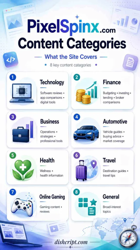 PixelSpinx.com Content Categories