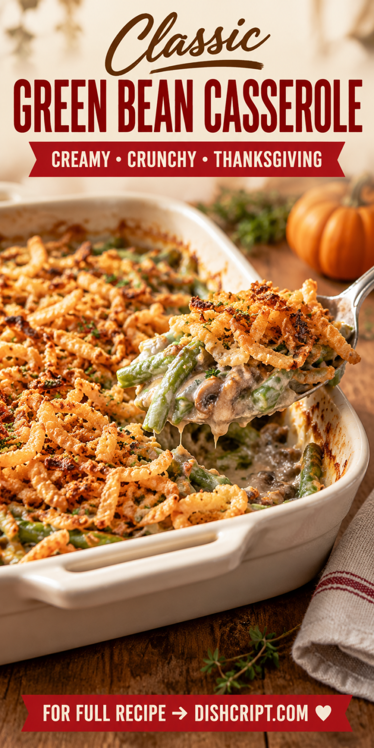 Classic Green Bean Casserole for Thanksgiving