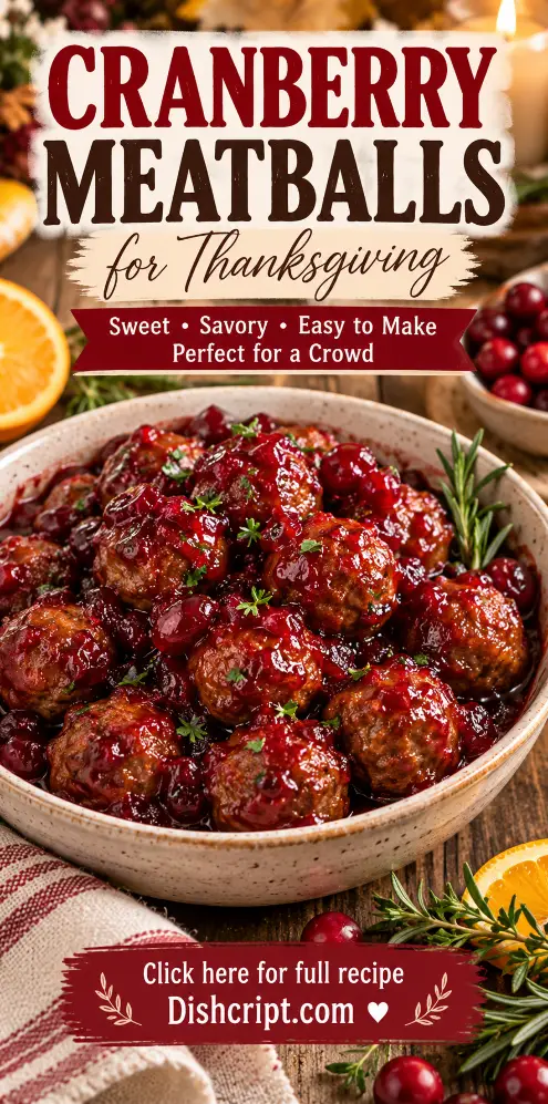 Cranberry Meatballs for Thanksgiving