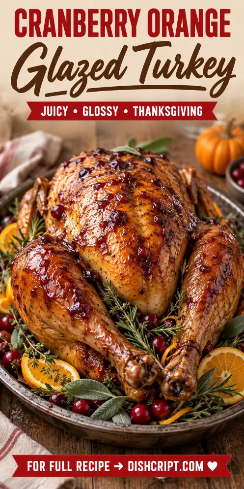 Cranberry Orange Glazed Turkey for Thanksgiving