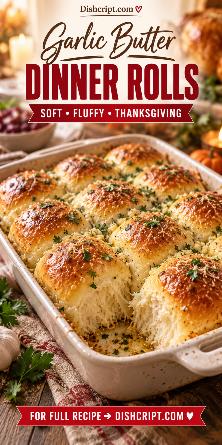 Garlic Butter Dinner Rolls for Thanksgiving