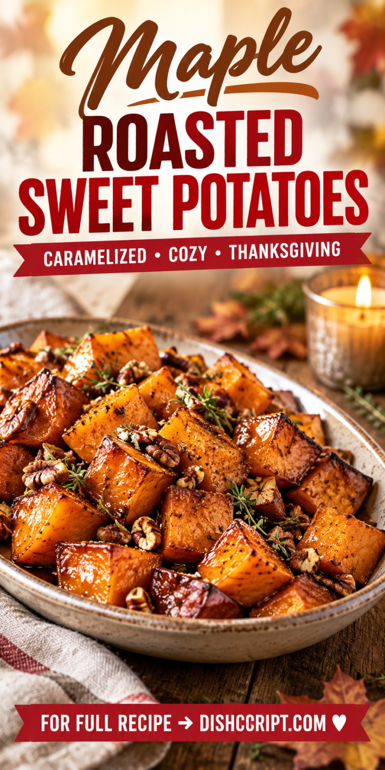 Maple Roasted Sweet Potatoes for Thanksgiving