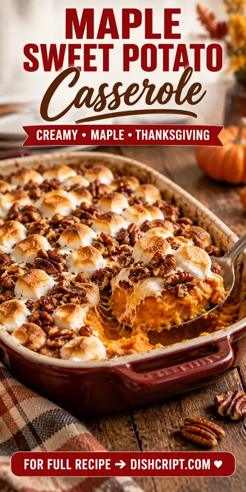 Maple Sweet Potato Casserole for Thanksgiving