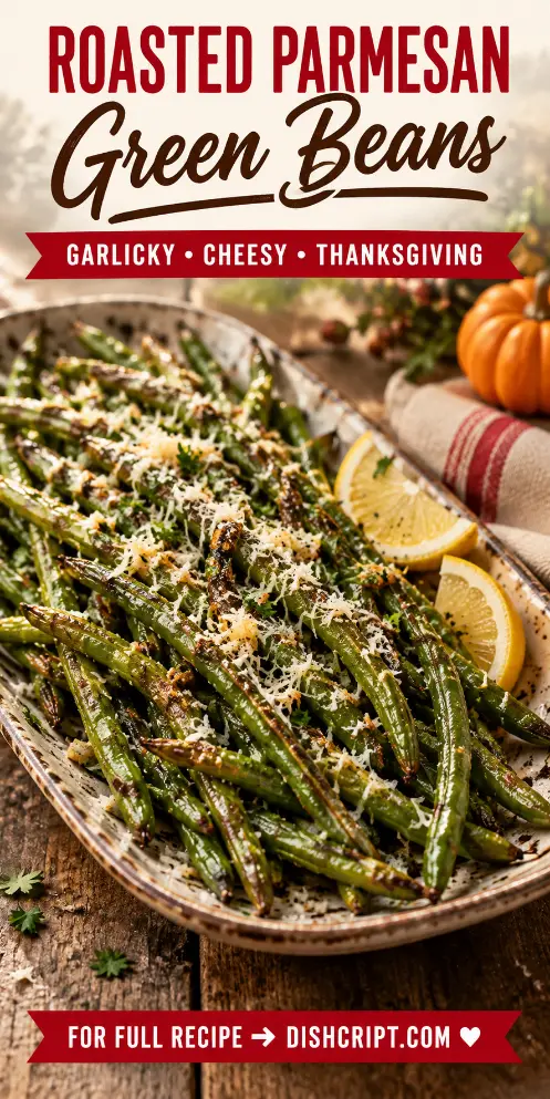 Roasted Parmesan Green Beans for Thanksgiving
