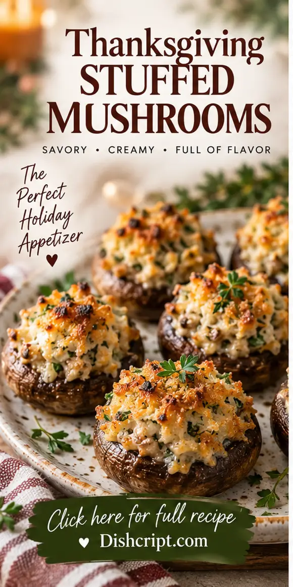 Thanksgiving Stuffed Mushrooms