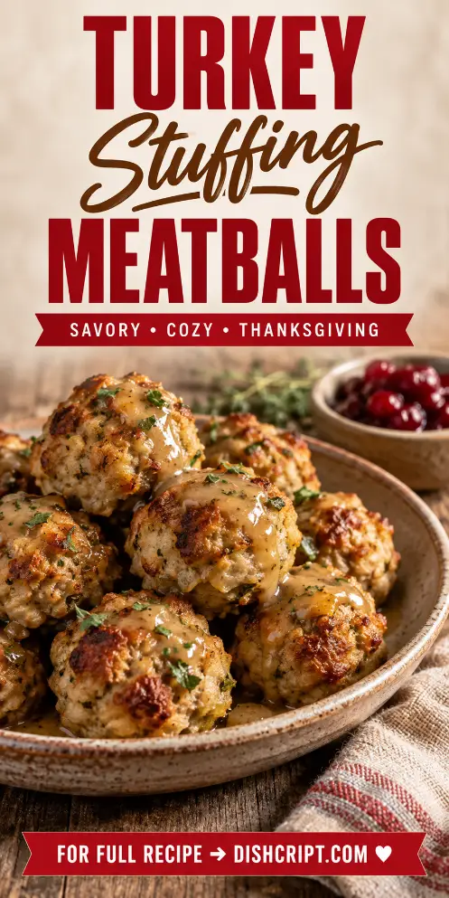 Turkey Stuffing Meatballs for Thanksgiving
