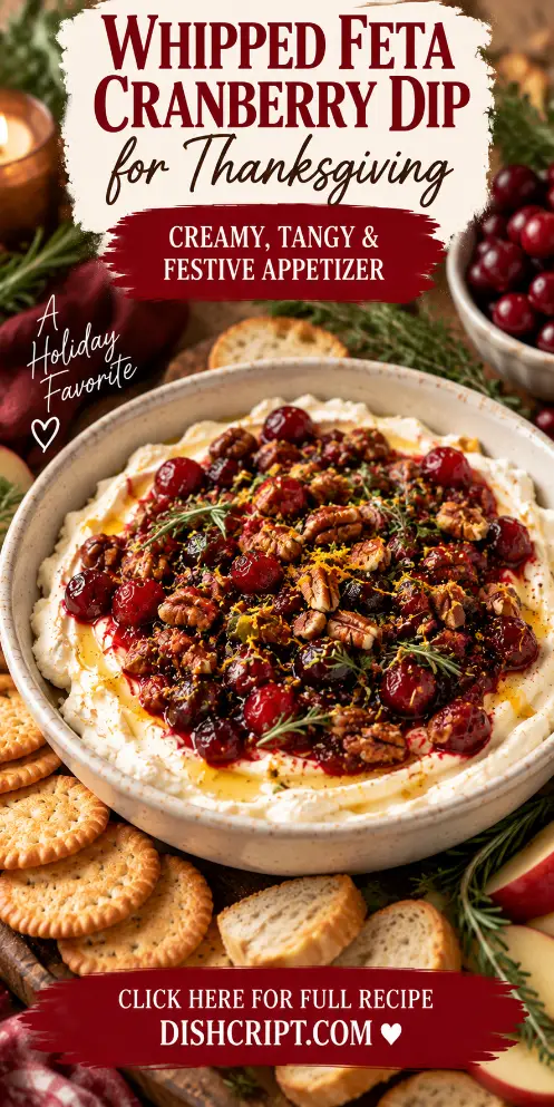Whipped Feta Cranberry Dip for Thanksgiving